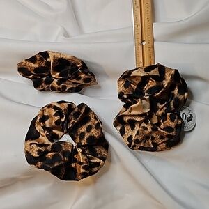 Cheetah print scrunchies